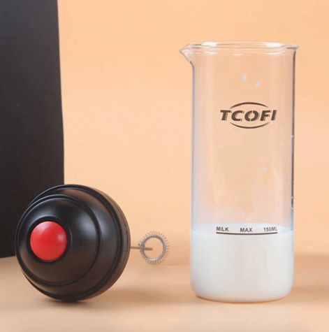 Electric Milk Frother & Self-Stirring Mixing Cup