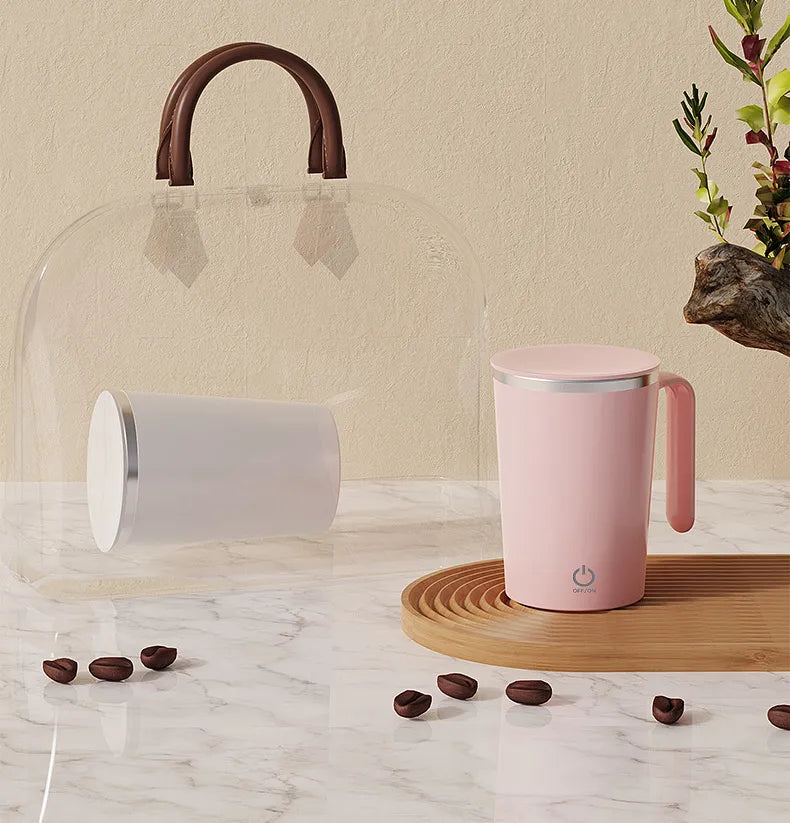 Self-Stirring Coffee Mug with Automatic Mixing