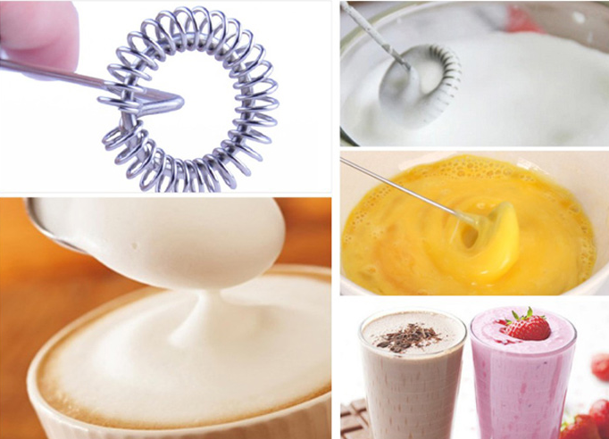Electric Milk Frother & Self-Stirring Mixing Cup