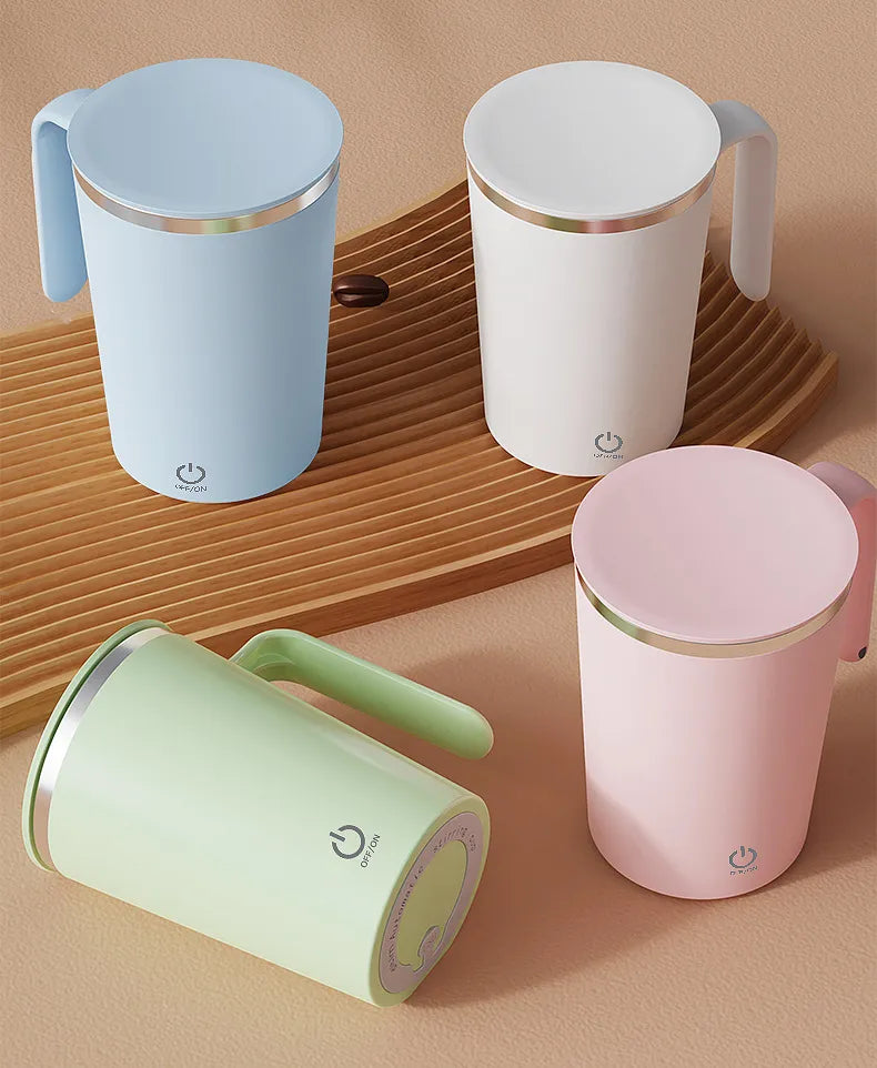 Self-Stirring Coffee Mug with Automatic Mixing