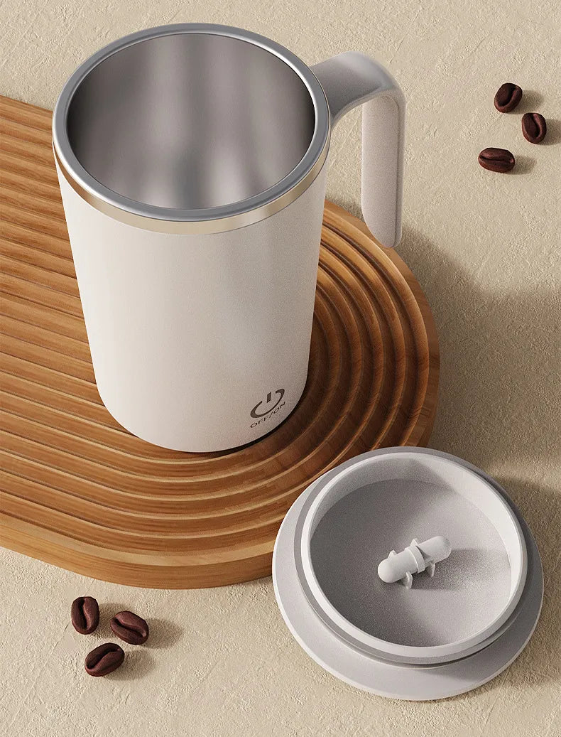 Self-Stirring Coffee Mug with Automatic Mixing