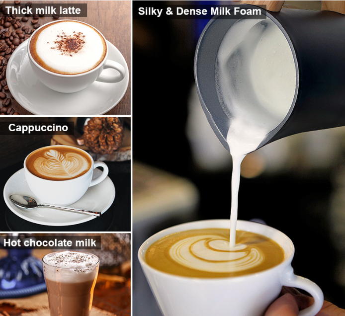 500ml Electric Milk Frother & Milk Steamer for Home Coffee Bar