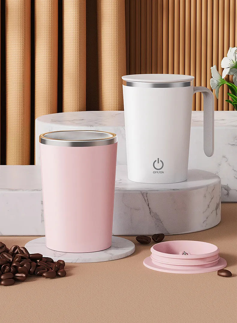 Self-Stirring Coffee Mug with Automatic Mixing