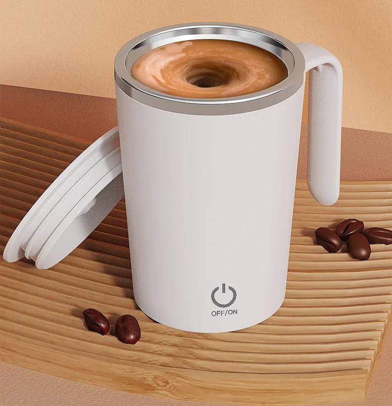 Self-Stirring Coffee Mug with Automatic Mixing