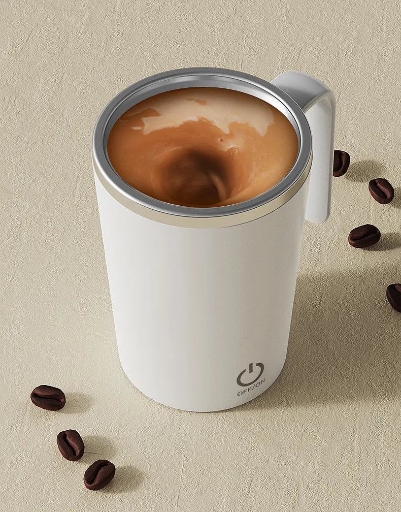 Self-Stirring Coffee Mug with Automatic Mixing