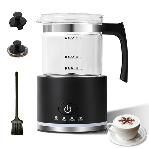 4-in-1 Electric Milk Frother & Milk Steamer 500ml
